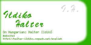 ildiko halter business card